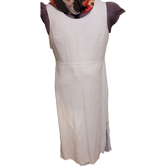 Vintage 90s Sleeveless Pencil Maxi Dress Sz 14 Round Neck Whisygoth Softcore - Picture 7 of 11